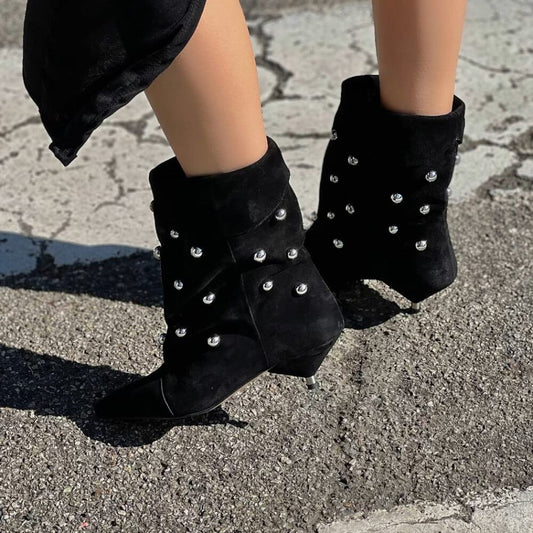 OF - Tronchetto Matisse nero con borchie