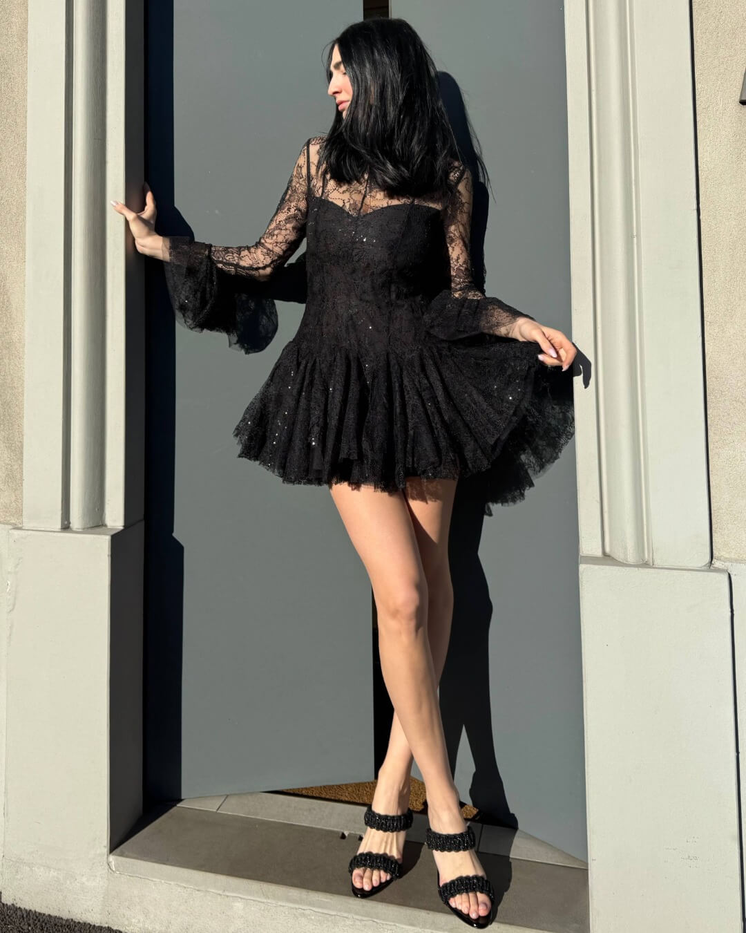 LM - Abito Catherine pizzo nero