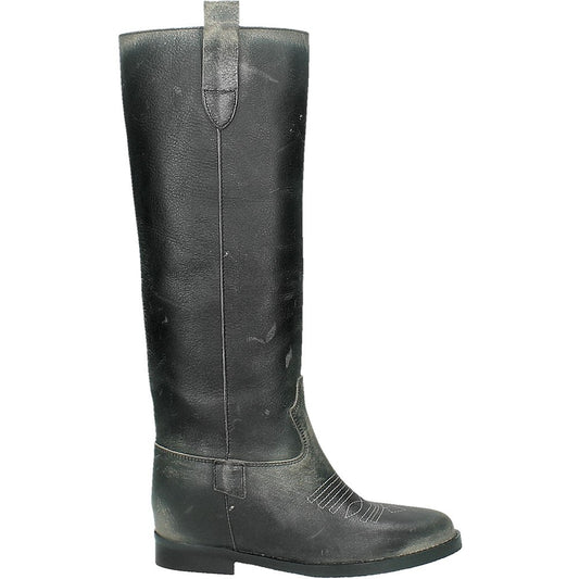 LM - Stivale Texas avorio e nero