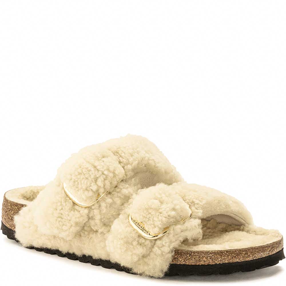 LM - Birkenstock Arizona big buckle shearling teddy eggshell