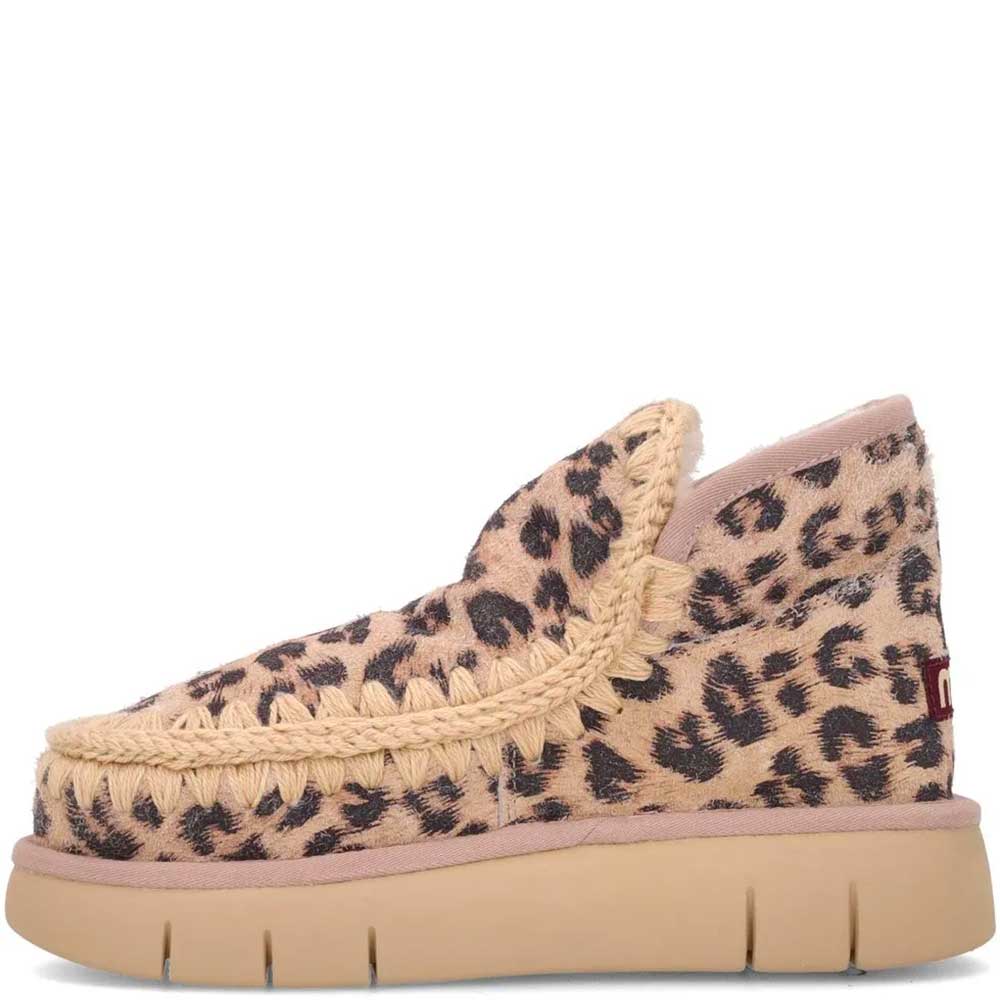 LM - MOU Eskimo bounce sneaker hairy suede leopard brandy
