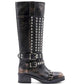 LM - Stivale Lara grigio vintage con borchie