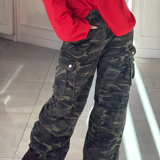 OF - Jeans Artie cargo mimetico