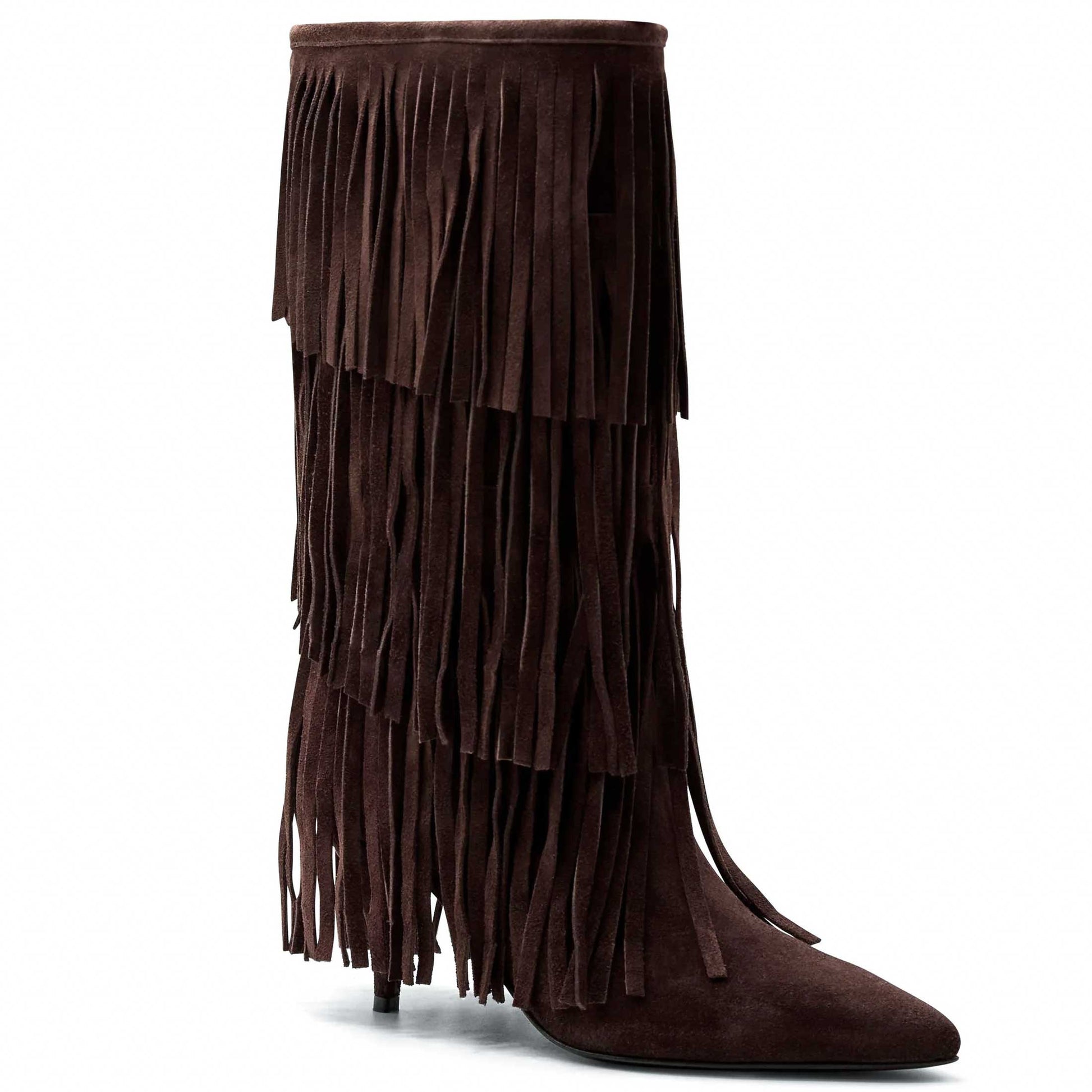 LM - Stivale Hontan testa di moro con frange