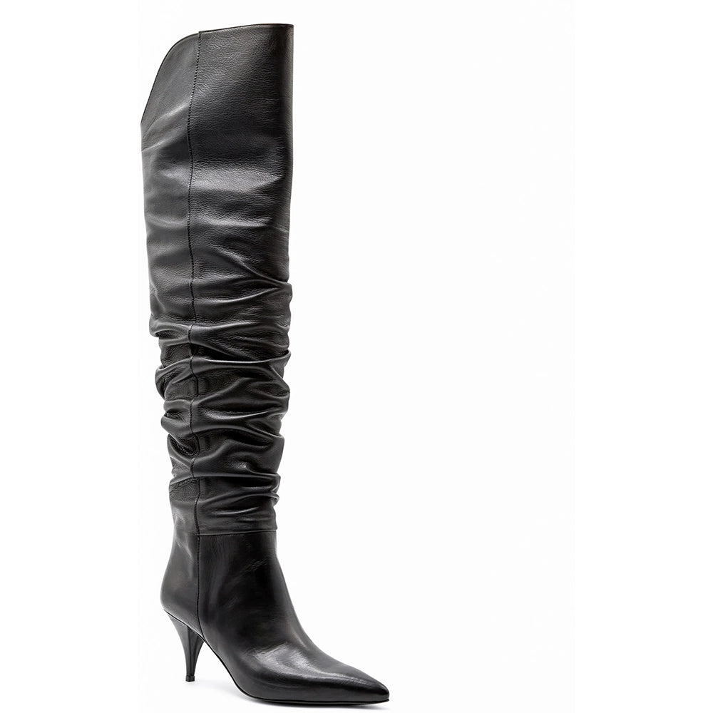 LM - Stivale Summer nero con tacco