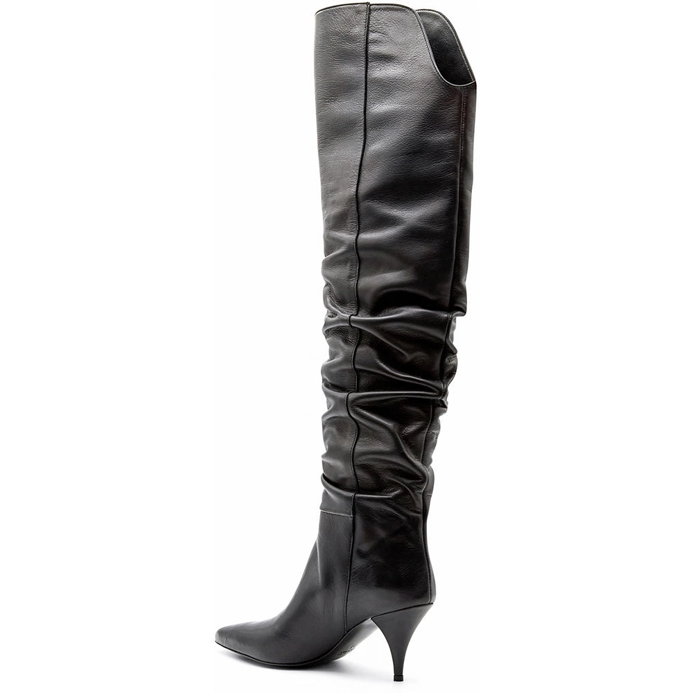 LM - Stivale Summer nero con tacco