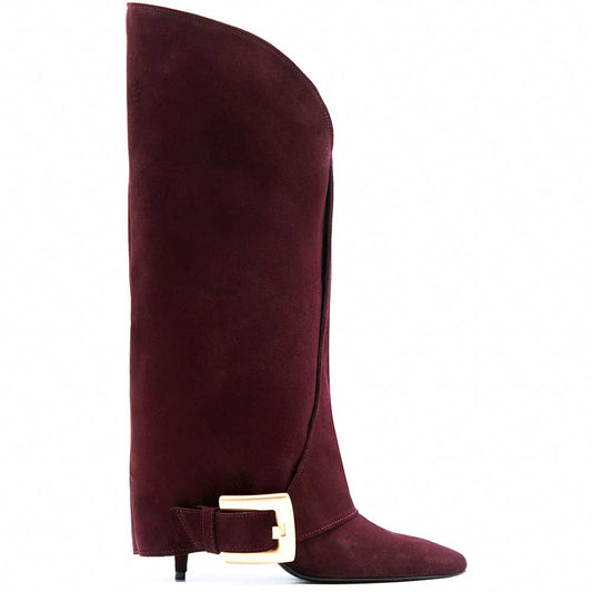 LM - Stivale Vlady camoscio bordeaux