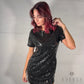 OF - Abito Nilo black sequin