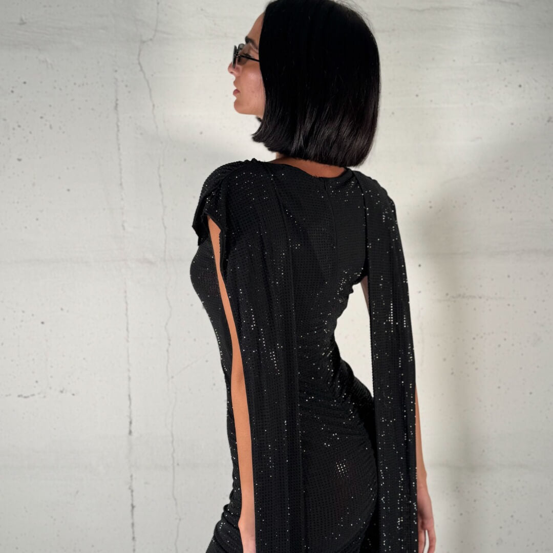 OF - ODI ODI Abito Follonica nero con strass