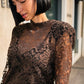 OF - LUMINA Abito Katia pizzo marrone