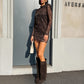 OF - LUMINA Abito Katia pizzo marrone