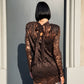 OF - LUMINA Abito Katia pizzo marrone