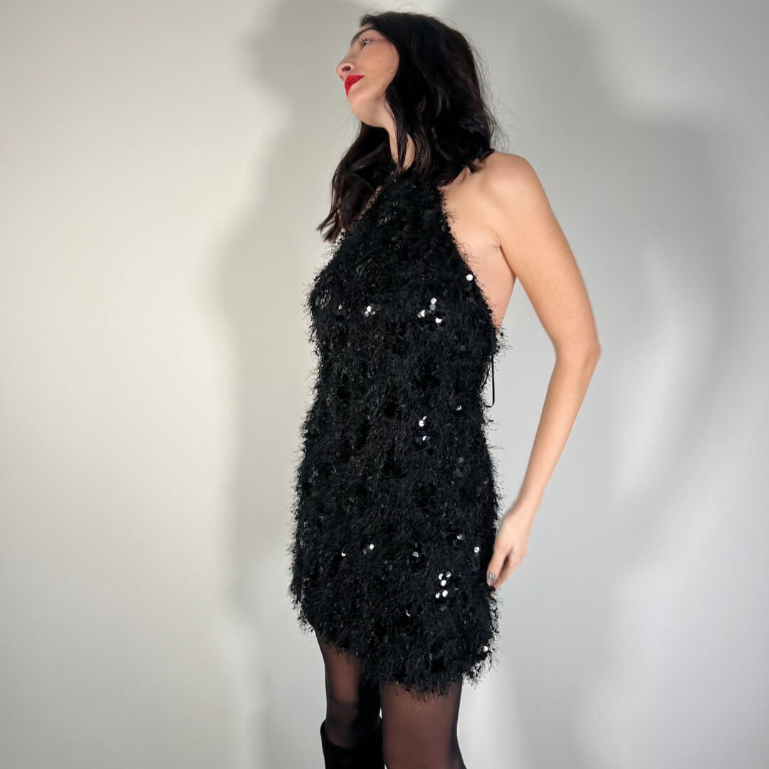 OF - LUMINA Abito Messy nero