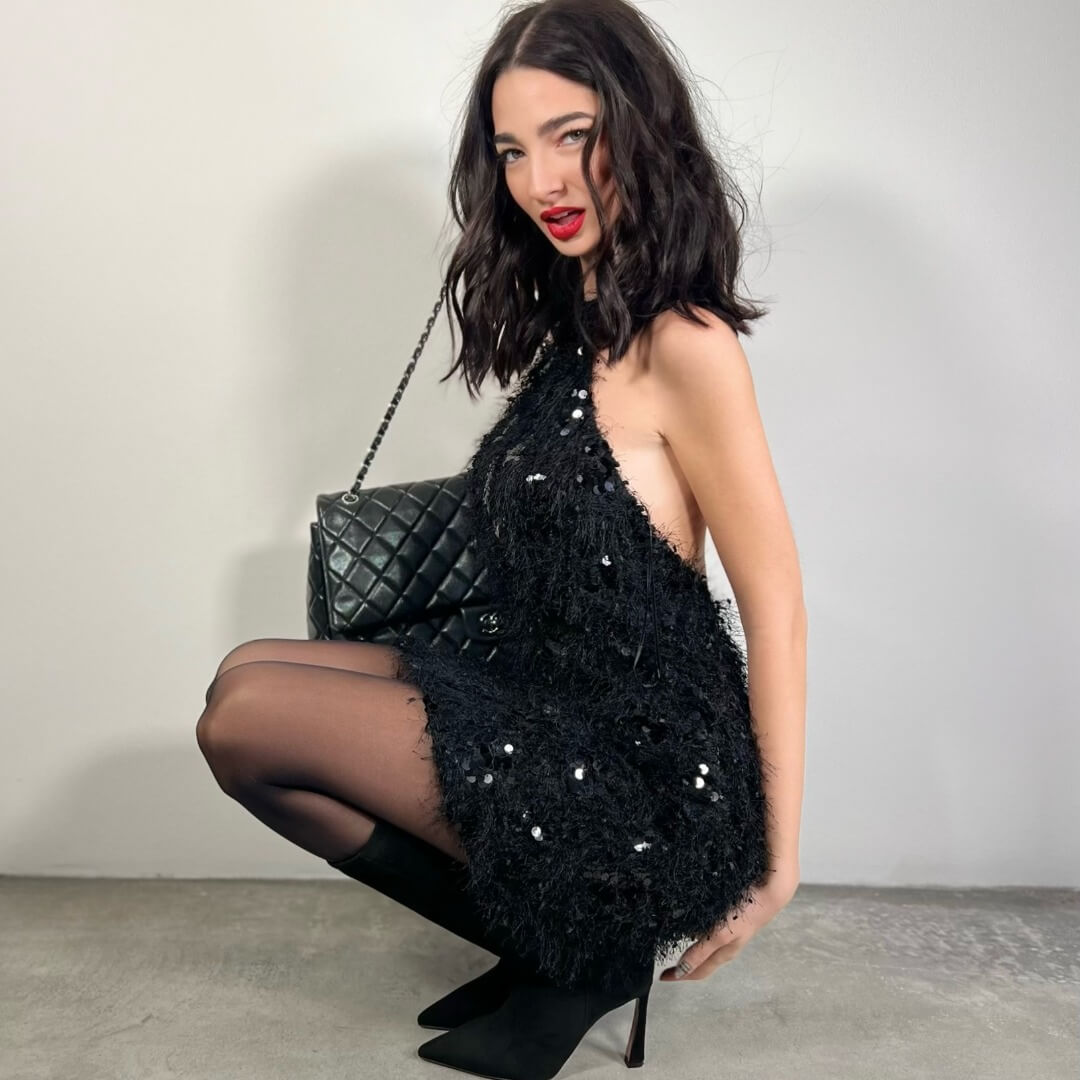 OF - LUMINA Abito Messy nero