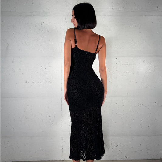 OF - ODI ODI Abito Riale pizzo nero con strass