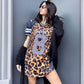 OF - Abito Baddie animalier