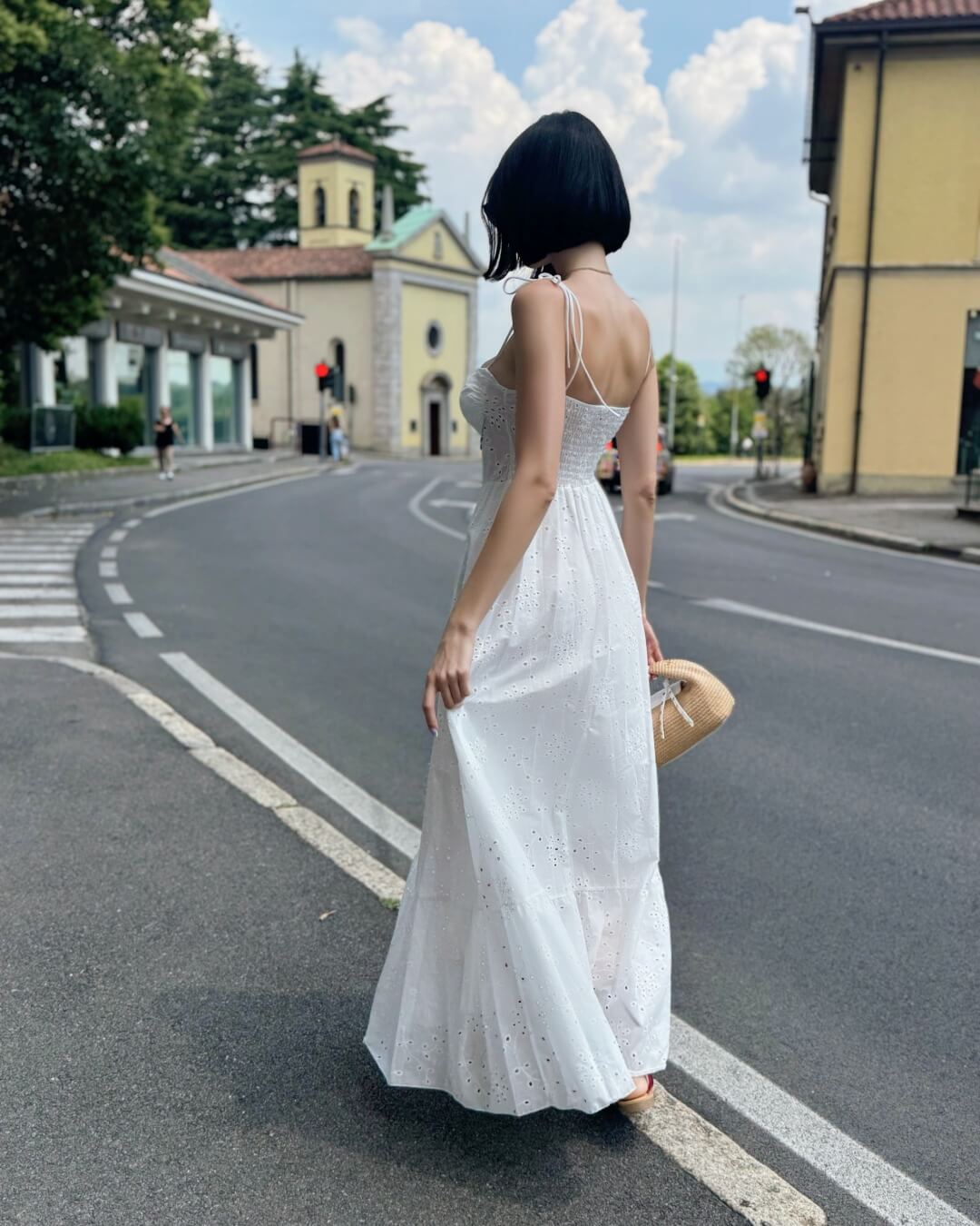 OF - Abito Clea sangallo bianco