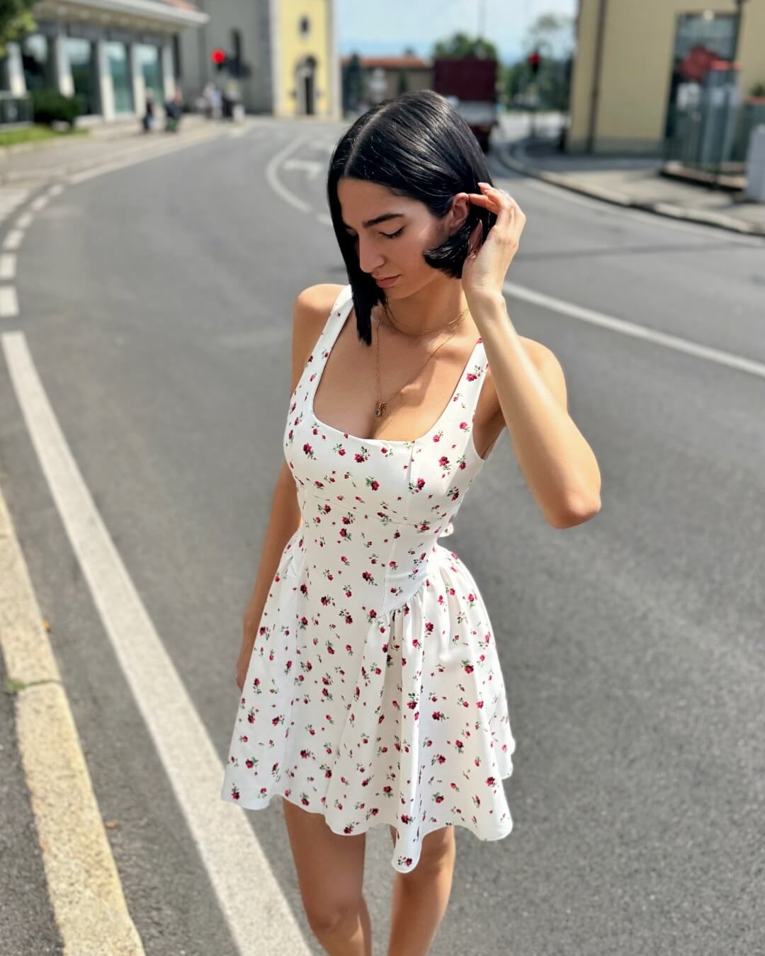 OF - Abito Twilly bianco fiori