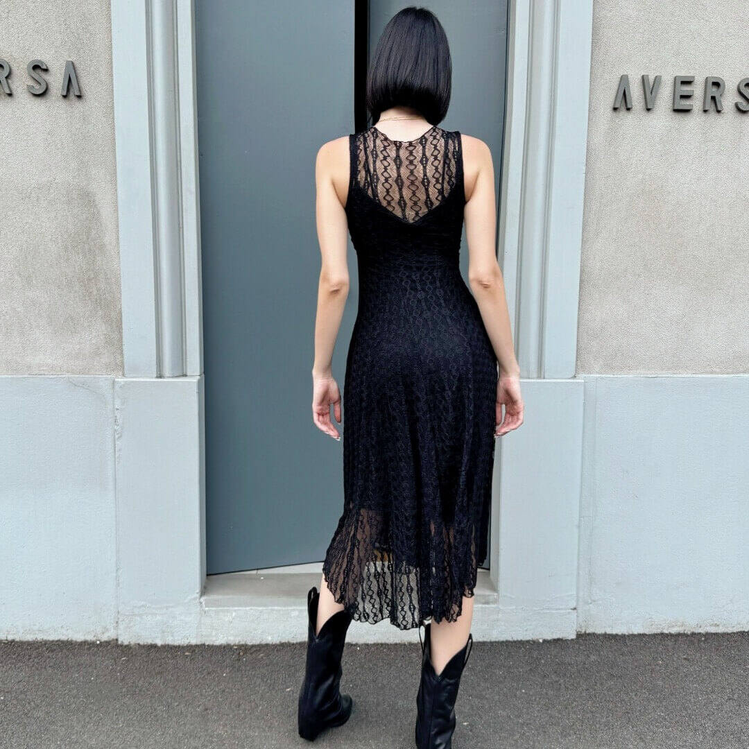 OF - Abito Selena pizzo nero