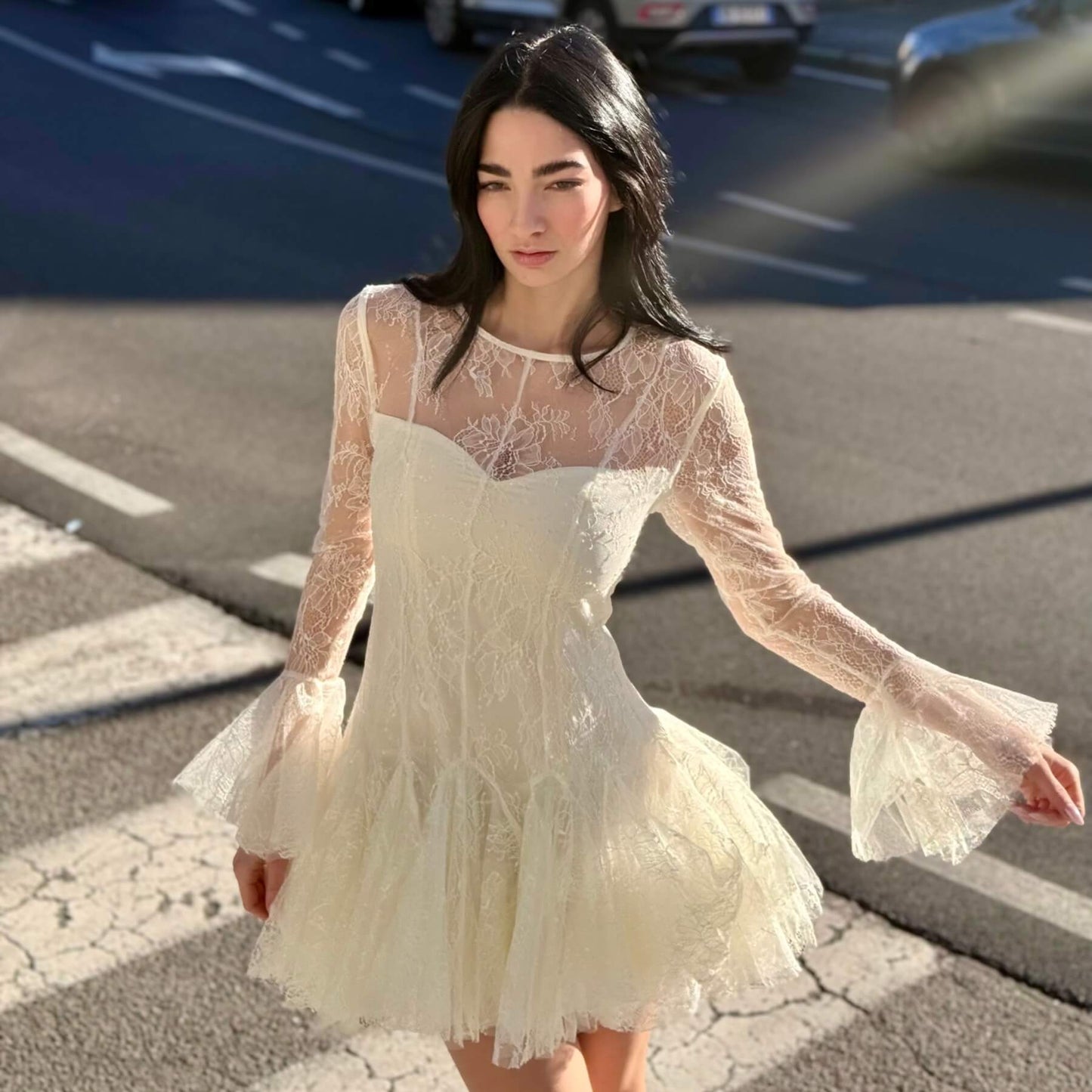 LM - Abito Catherine pizzo avorio