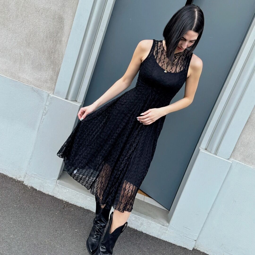 LM - Abito Selena pizzo nero