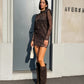 OF - LUMINA Abito Katia pizzo marrone
