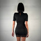 OF - Abito Kyoto mini con inserti pizzo