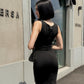 OF - Abito Cassie nero con borchie
