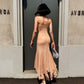 OF - Abito Sirren nude con pietre