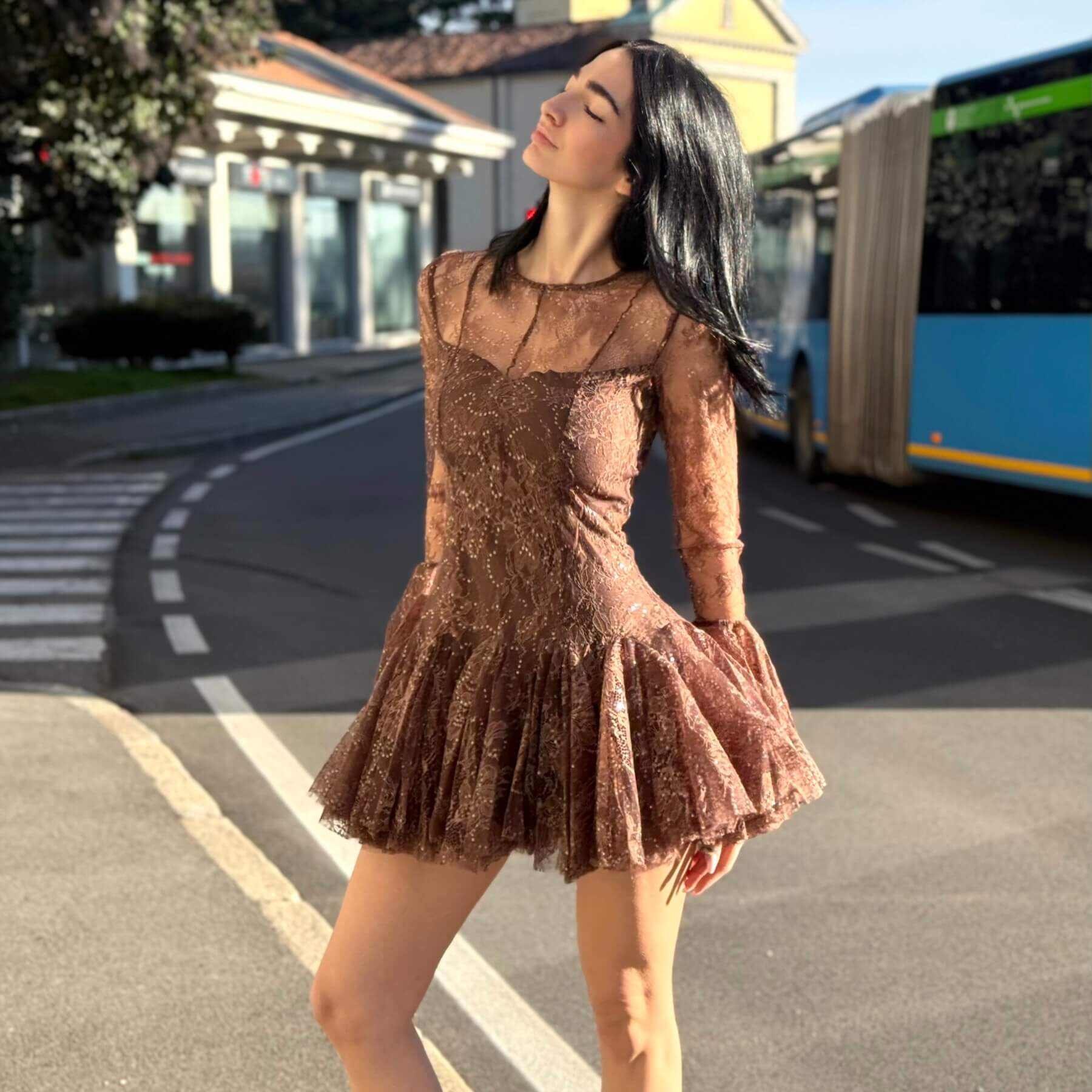 LM - Abito Catherine pizzo marrone