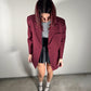 OF - Blazer Vamps bordeaux con strass