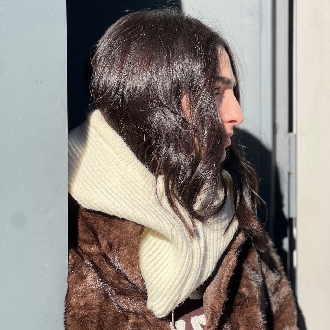 OF - Balaclava Geordie crema con zip