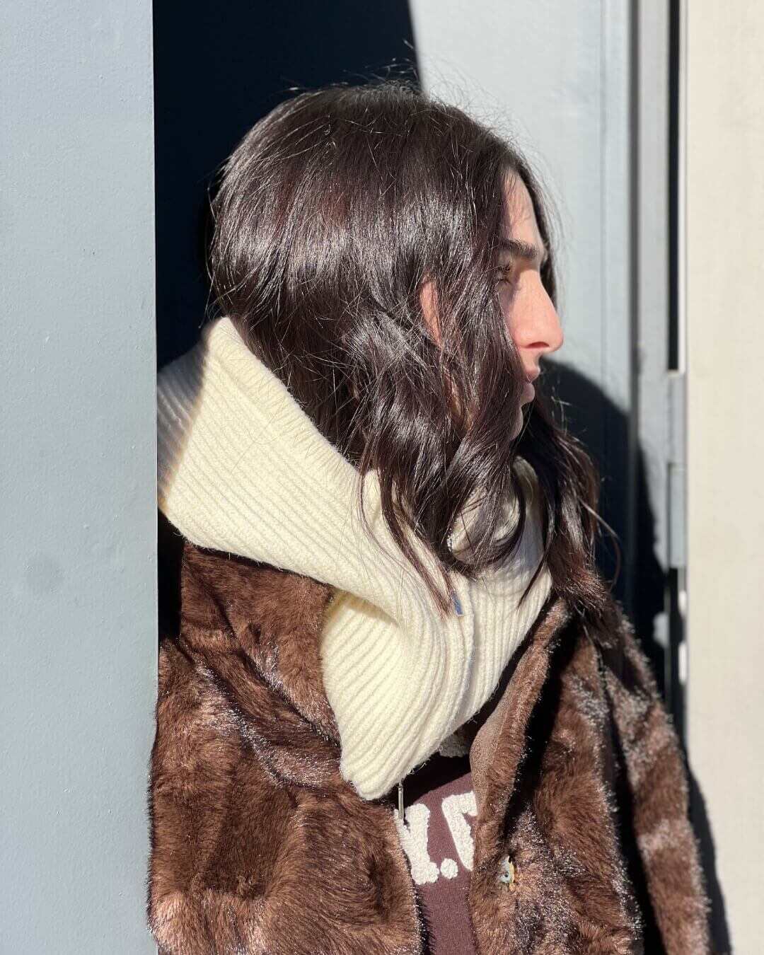 OF - Balaclava Geordie crema con zip