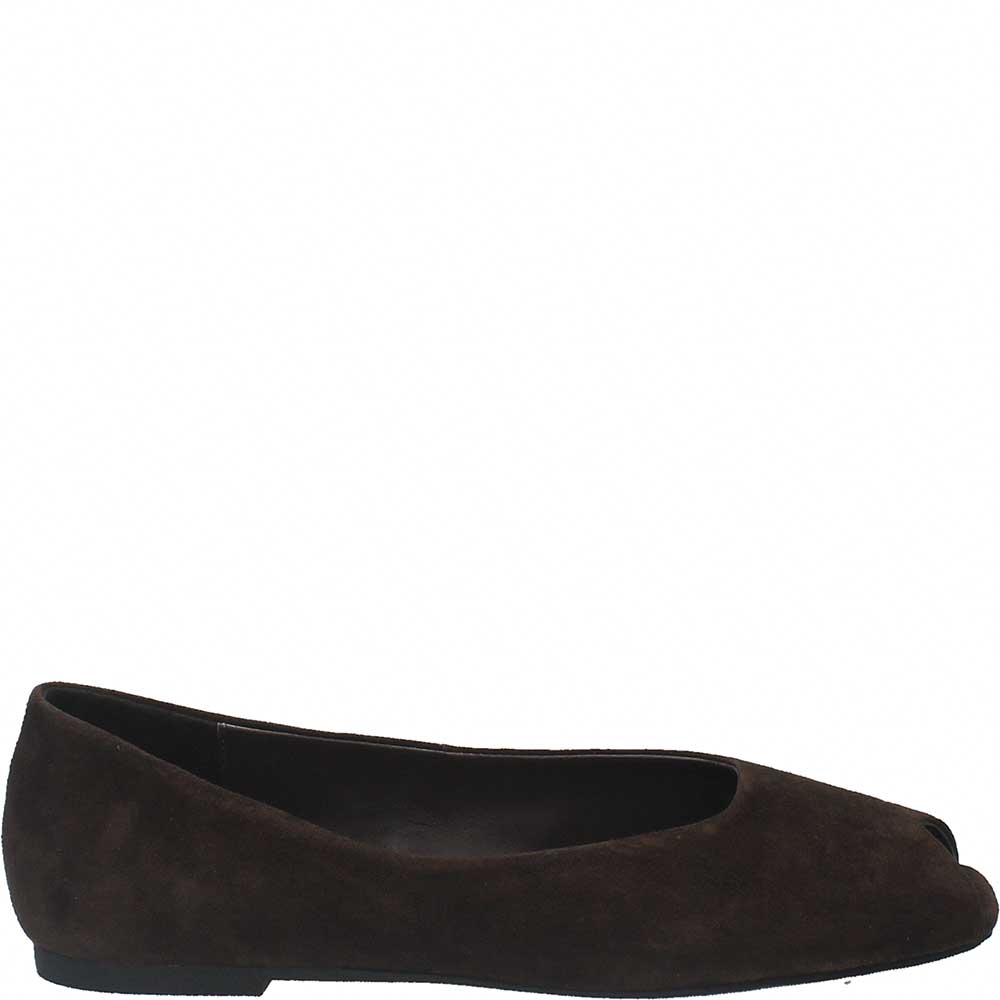 LM - Ballerina Maya camoscio testa di moro open-toe