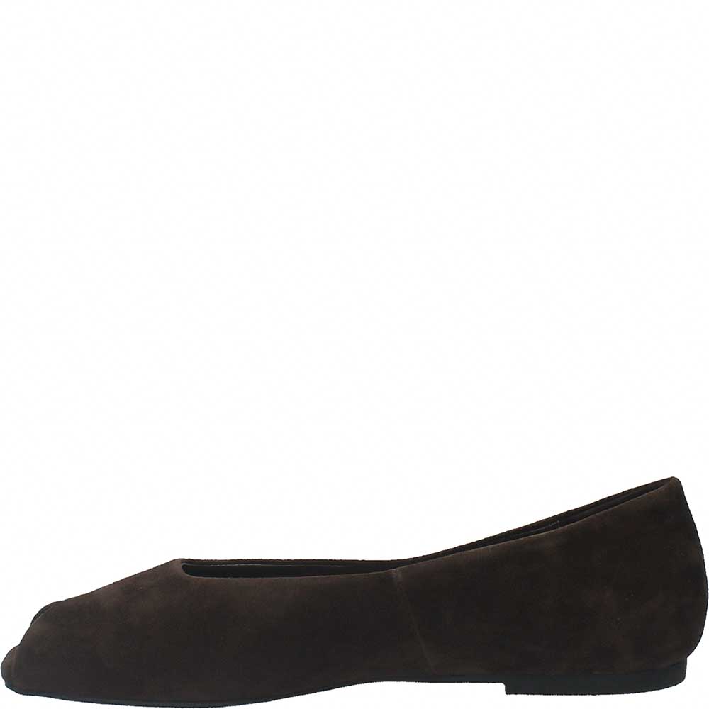 LM - Ballerina Maya camoscio testa di moro open-toe