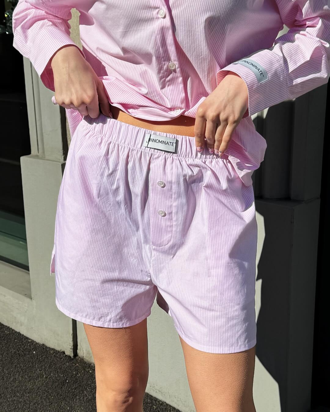 OF - Hinnominate Bermuda cotone rigato nude