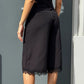 OF - Bermuda Helena nero con inserti in pizzo