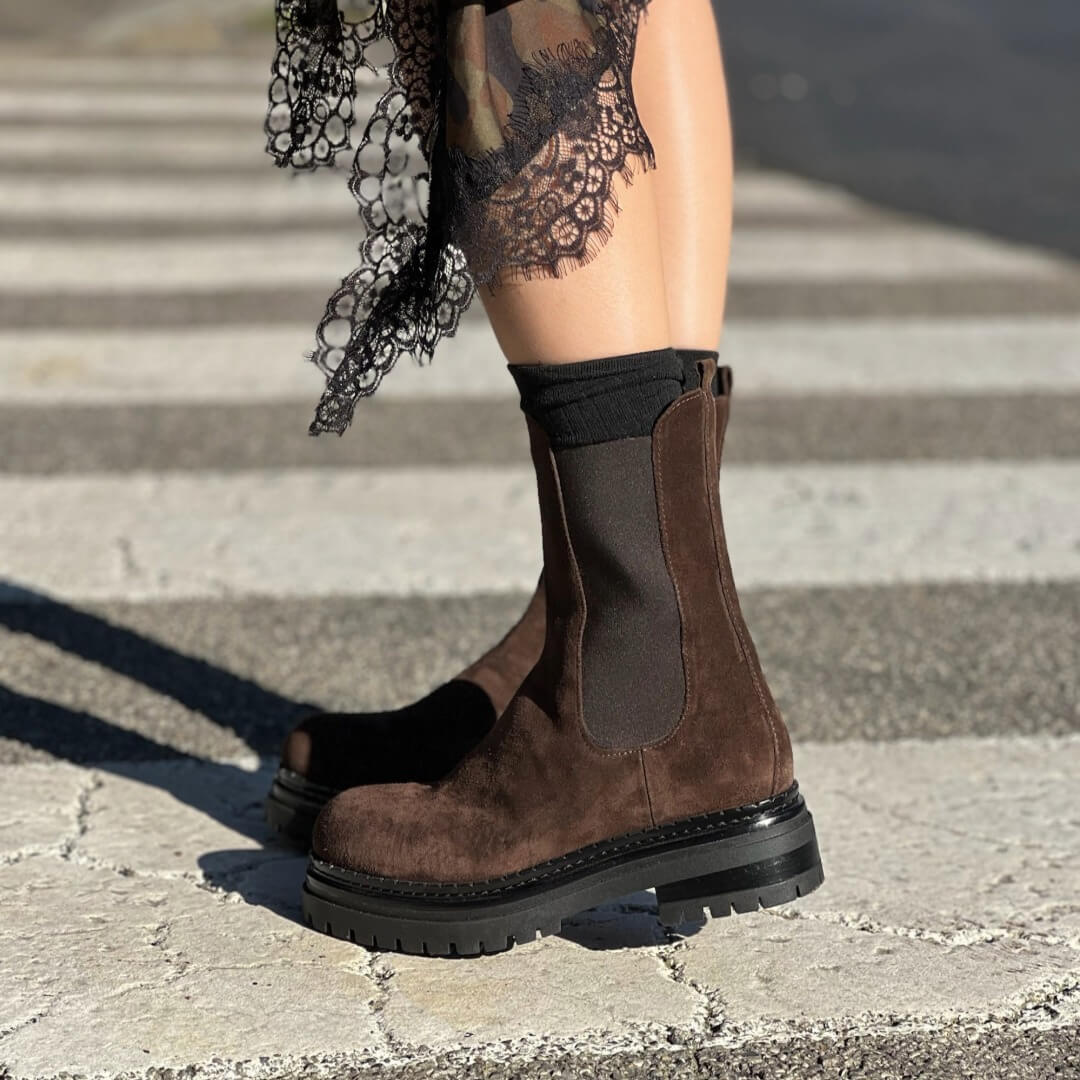 OF - Biker Theo camoscio testa di moro