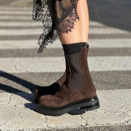 OF - Biker Theo camoscio testa di moro