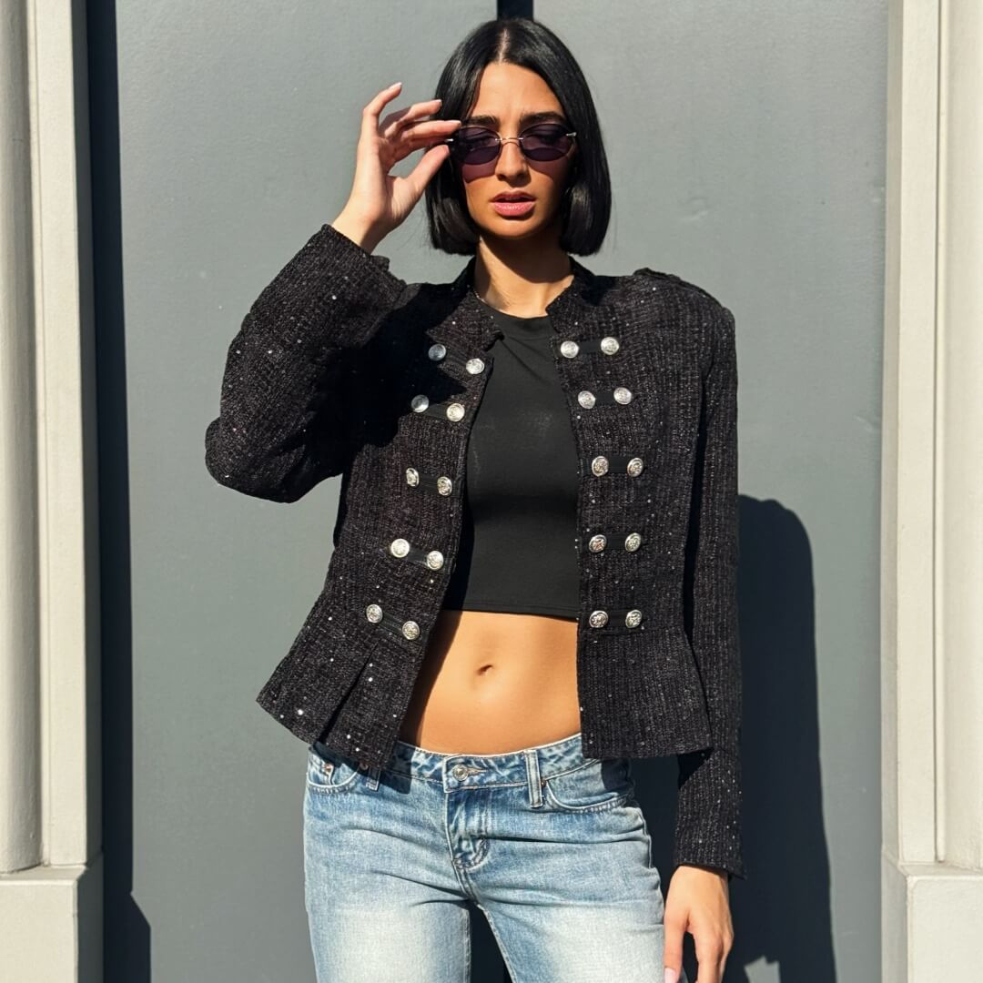 LM - Blazer Angela tweed nero