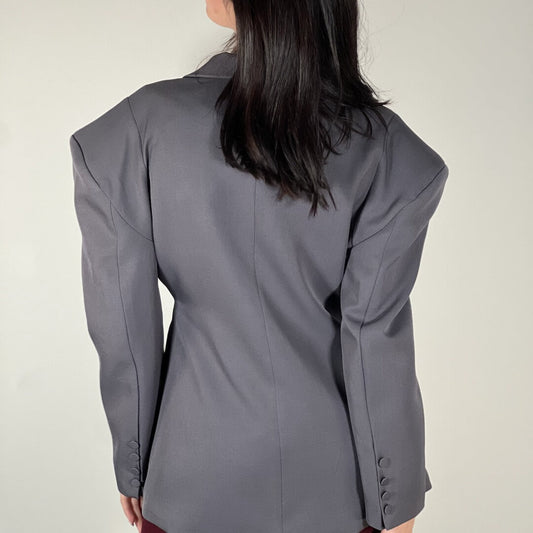 OF - Blazer Will grigio con spalle strutturate