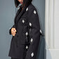 OF - Blazer Plume nero con pietre e piume