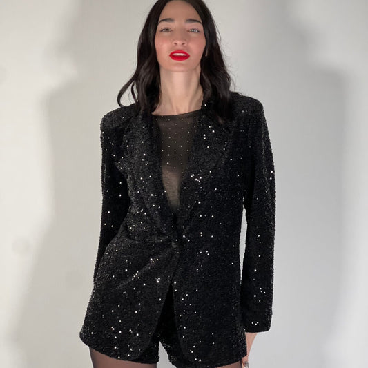 LM - Blazer Milla paillettes nero