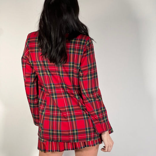 OF - Blazer Santa tartan rosso