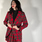 OF - Blazer Santa tartan rosso