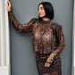 OF - LUMINA Body Kylie animalier con spalle imbottite