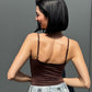 OF - Body Cassie marrone con borchie
