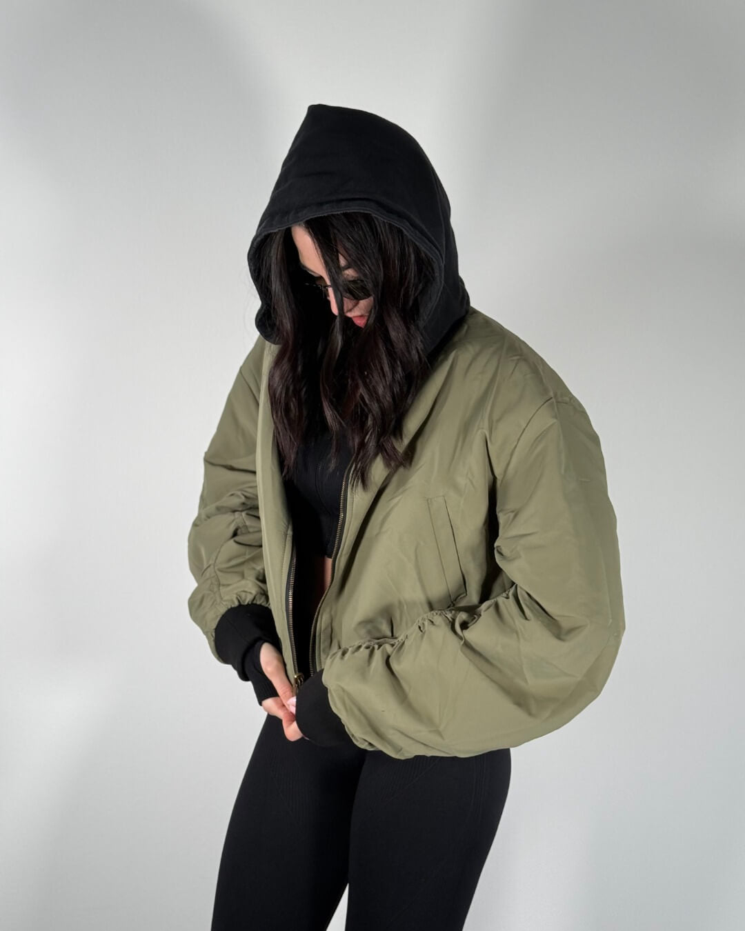 OF - Bomber Attila reversibile nero/verde