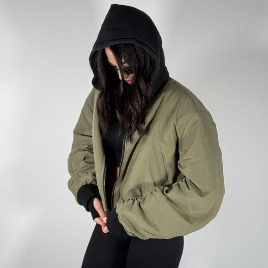 OF - Bomber Attila reversibile nero/verde