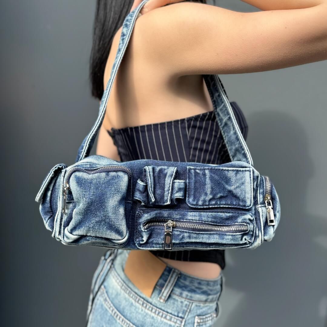 LM - Borsa Multitasche denim blue
